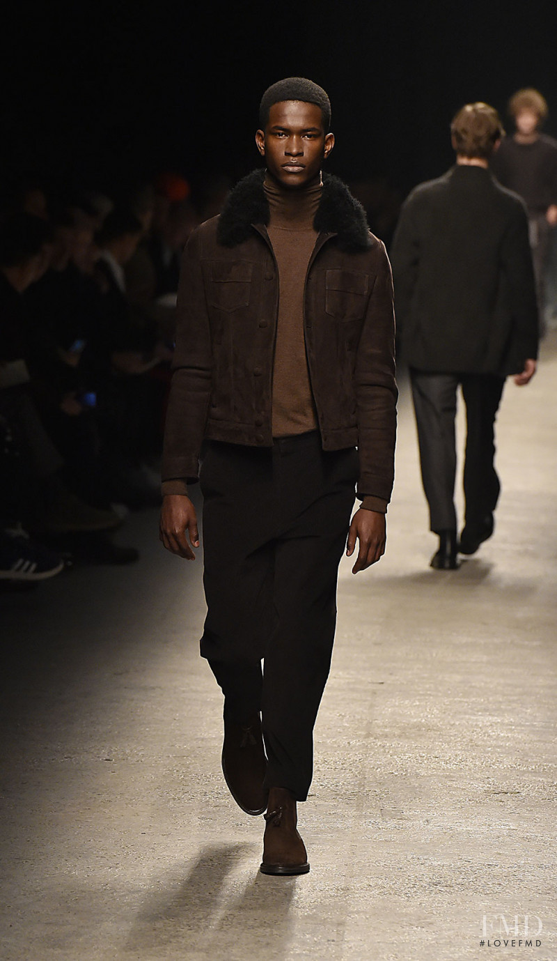 Salomon Diaz featured in  the Pal Zileri fashion show for Autumn/Winter 2018