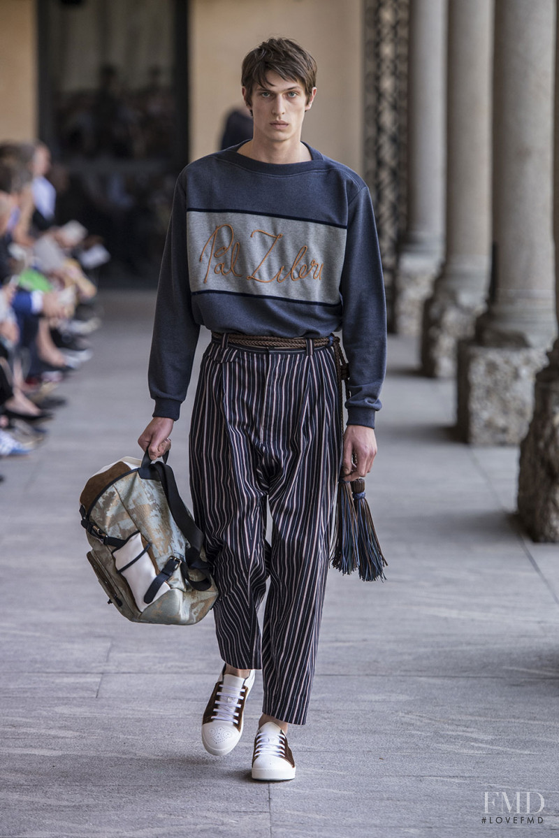 Edoardo Sebastianelli featured in  the Pal Zileri fashion show for Spring/Summer 2019