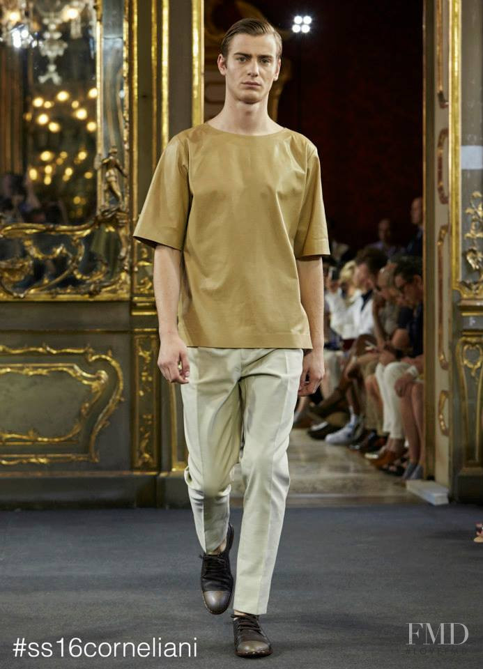 Ben Allen featured in  the Corneliani fashion show for Spring/Summer 2016