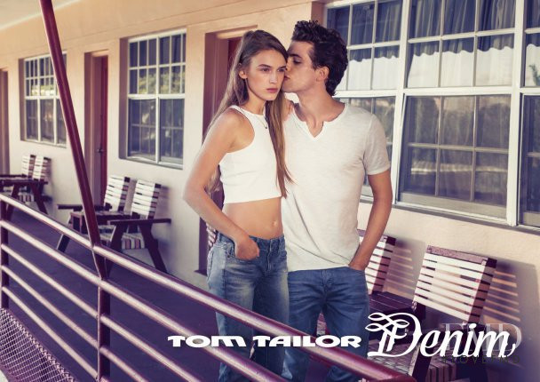 Jenia Ierokhina featured in  the Tom Tailor Denim advertisement for Spring/Summer 2015