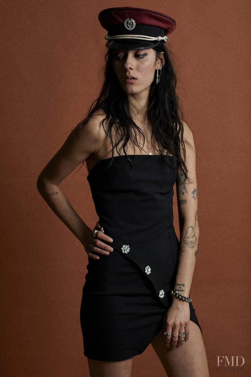 Gaia Orgeas featured in  the Faith Connexion lookbook for Fall 2018