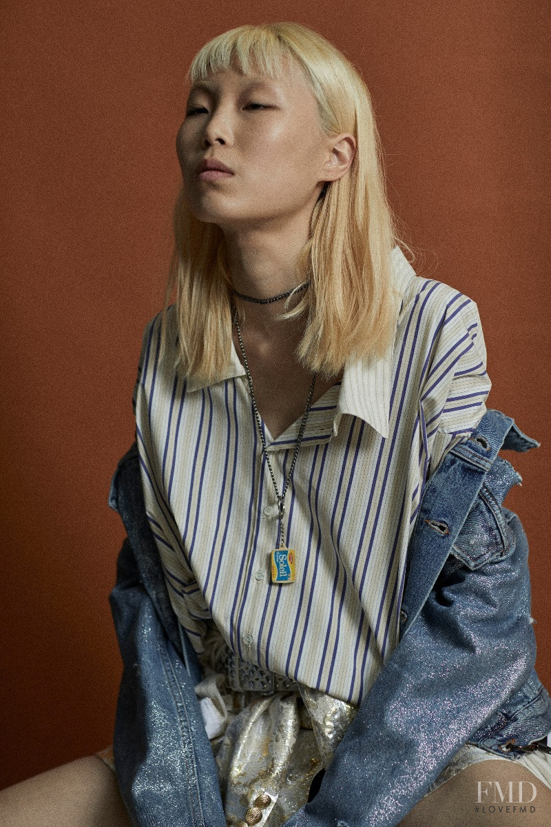 Sujin Lee featured in  the Faith Connexion lookbook for Fall 2018