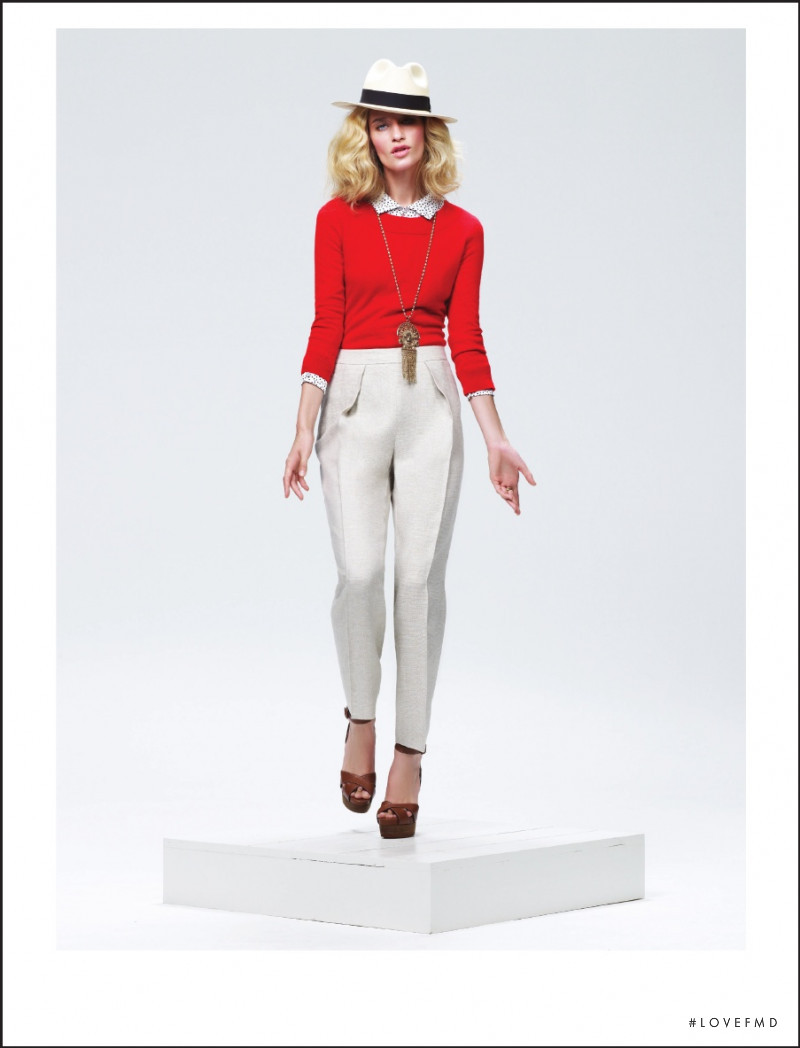 Linda Vojtova featured in  the Magaschoni lookbook for Spring/Summer 2012