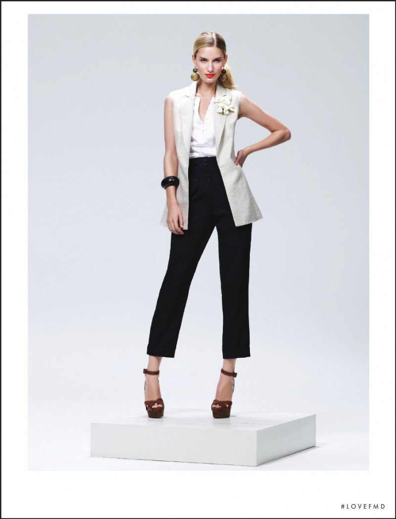 Linda Vojtova featured in  the Magaschoni lookbook for Spring/Summer 2012