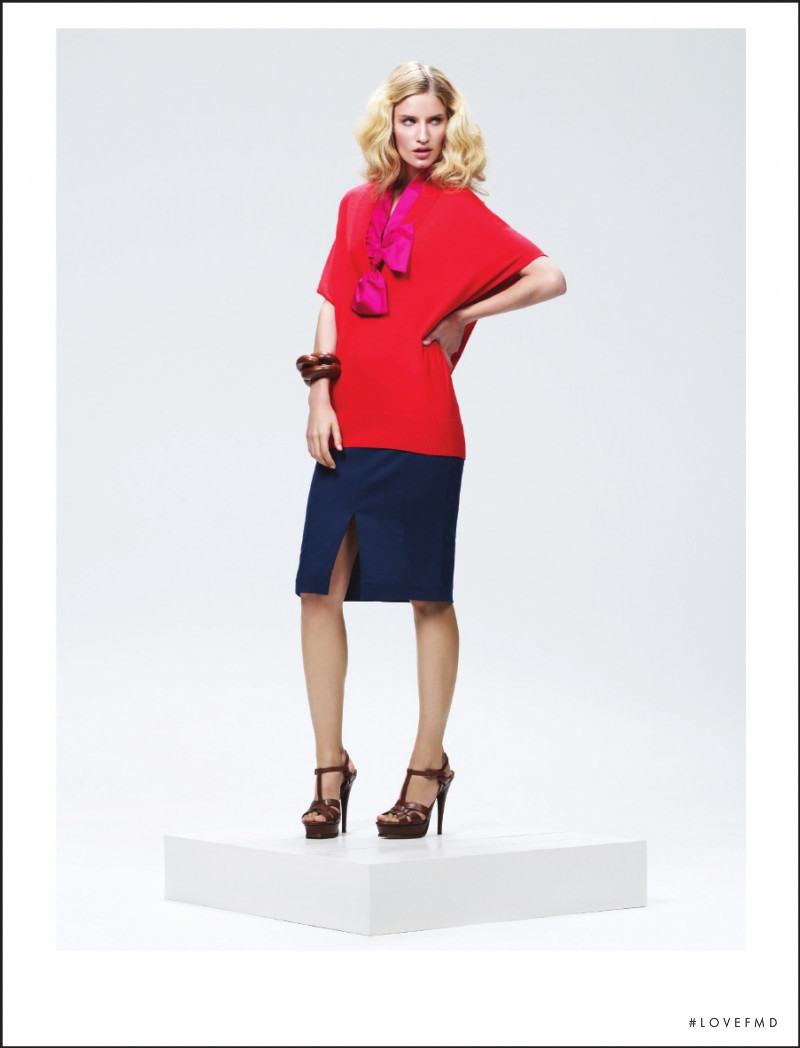 Linda Vojtova featured in  the Magaschoni lookbook for Spring/Summer 2012