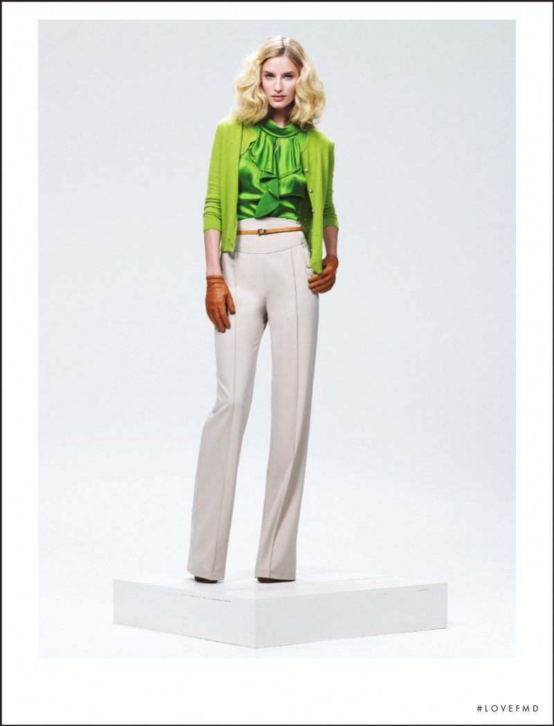 Linda Vojtova featured in  the Magaschoni lookbook for Spring/Summer 2012