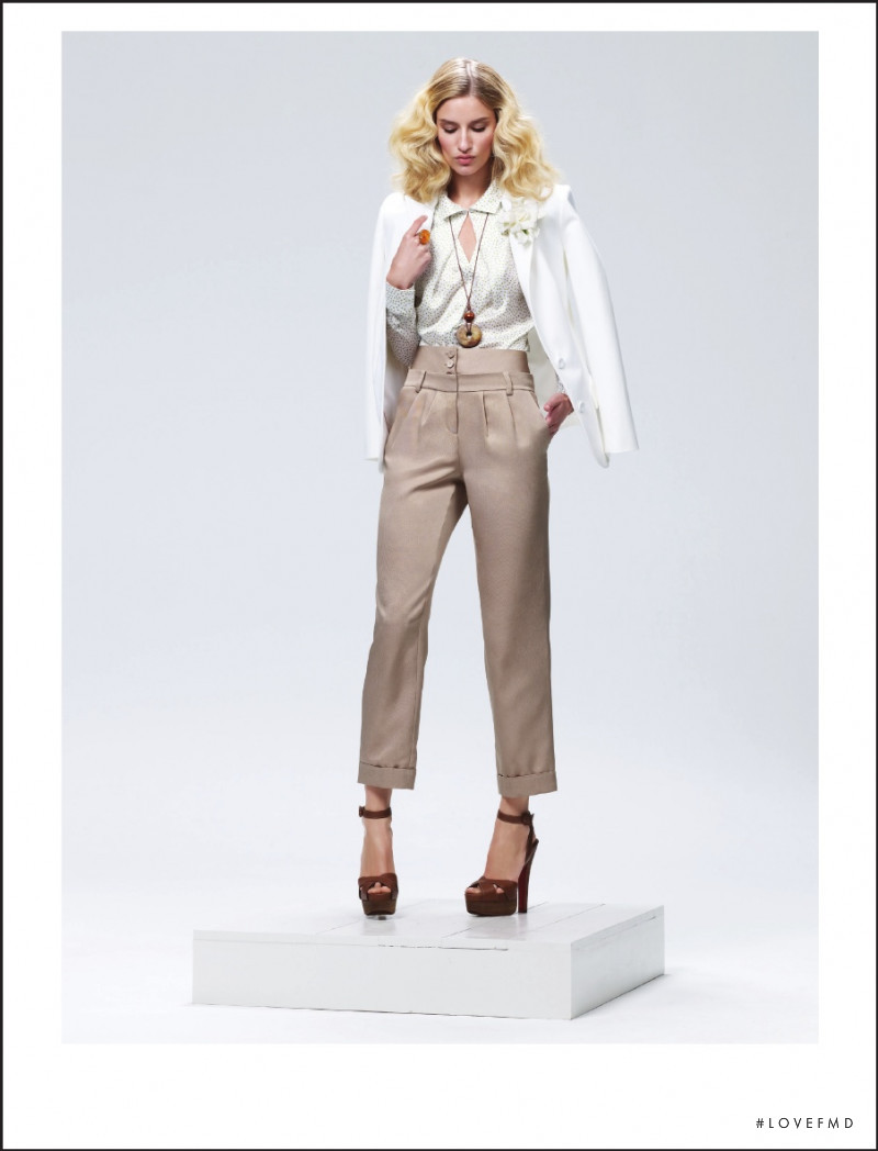 Linda Vojtova featured in  the Magaschoni lookbook for Spring/Summer 2012