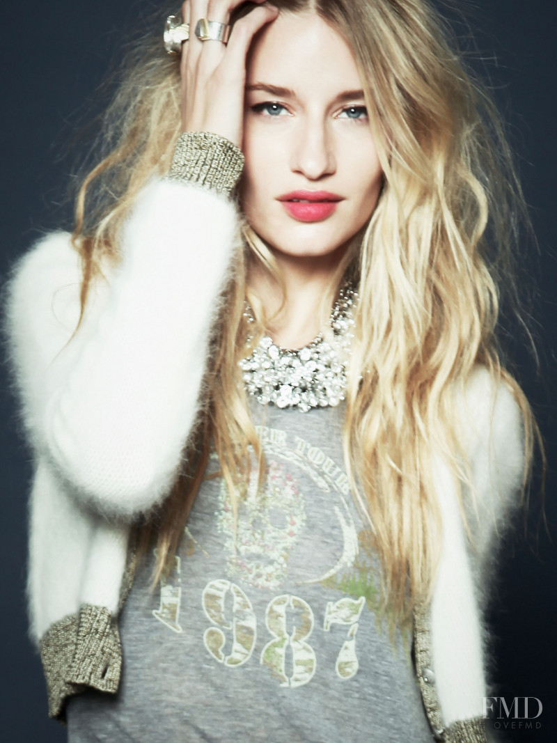 Linda Vojtova featured in  the Free People lookbook for Holiday 2011