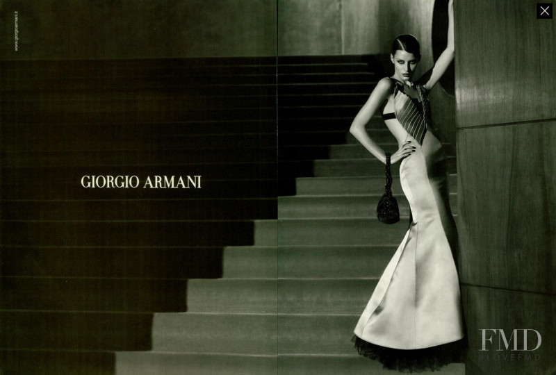 Linda Vojtova featured in  the Giorgio Armani advertisement for Autumn/Winter 2004