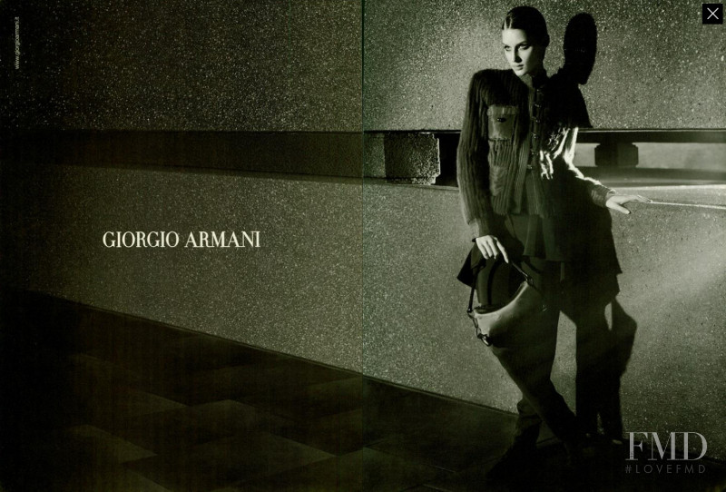 Linda Vojtova featured in  the Giorgio Armani advertisement for Autumn/Winter 2004