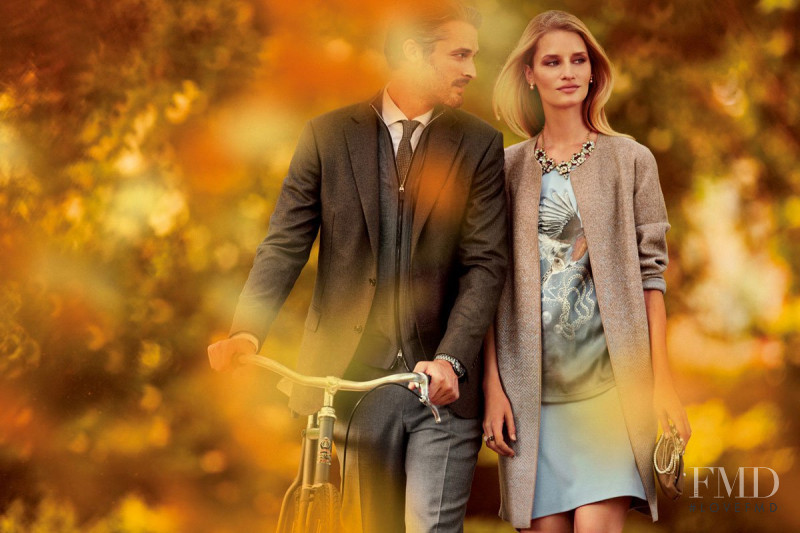 Linda Vojtova featured in  the Breuninger advertisement for Fall 2014