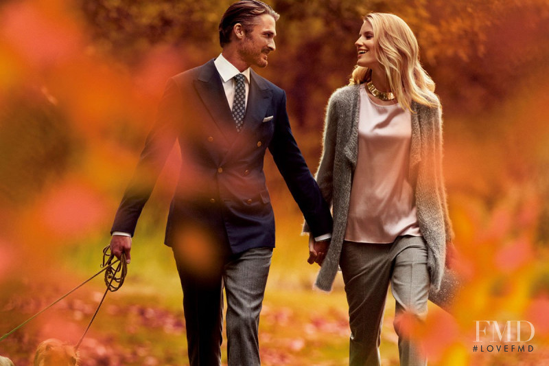 Linda Vojtova featured in  the Breuninger advertisement for Fall 2014