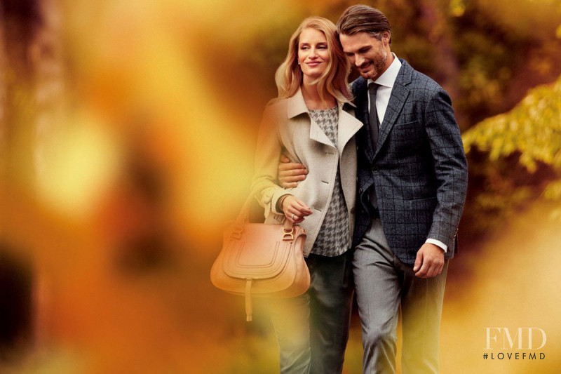 Linda Vojtova featured in  the Breuninger advertisement for Fall 2014