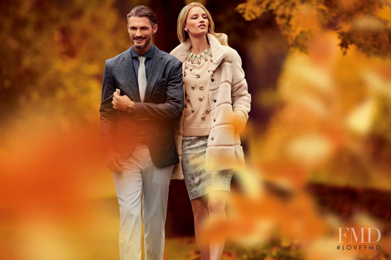 Linda Vojtova featured in  the Breuninger advertisement for Fall 2014