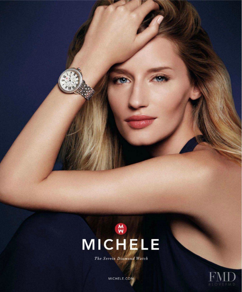 Linda Vojtova featured in  the Michele Watches advertisement for Autumn/Winter 2013