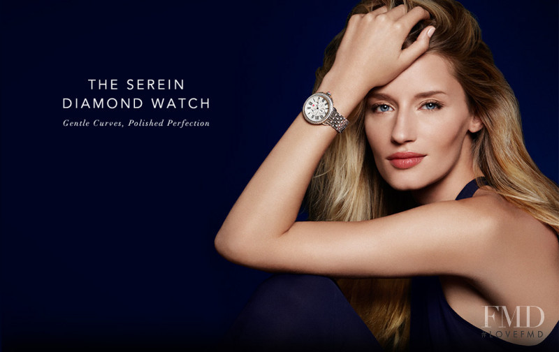 Linda Vojtova featured in  the Michele Watches advertisement for Autumn/Winter 2013