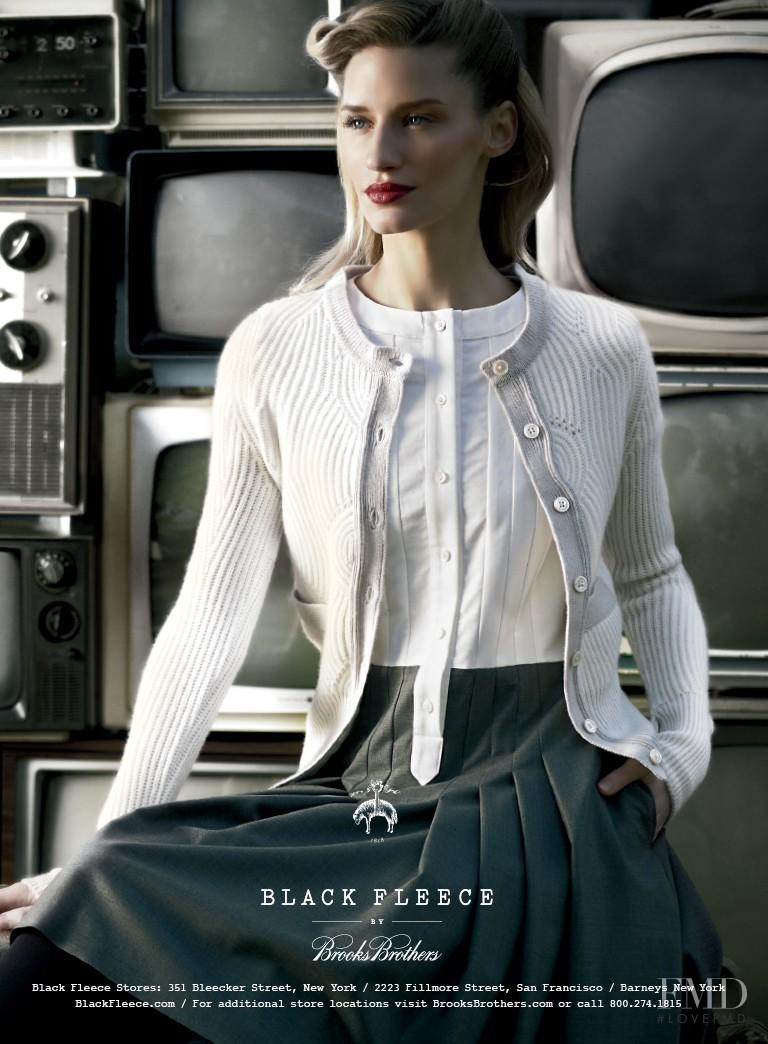 Linda Vojtova featured in  the Black Fleece by Brooks Brothers advertisement for Autumn/Winter 2013