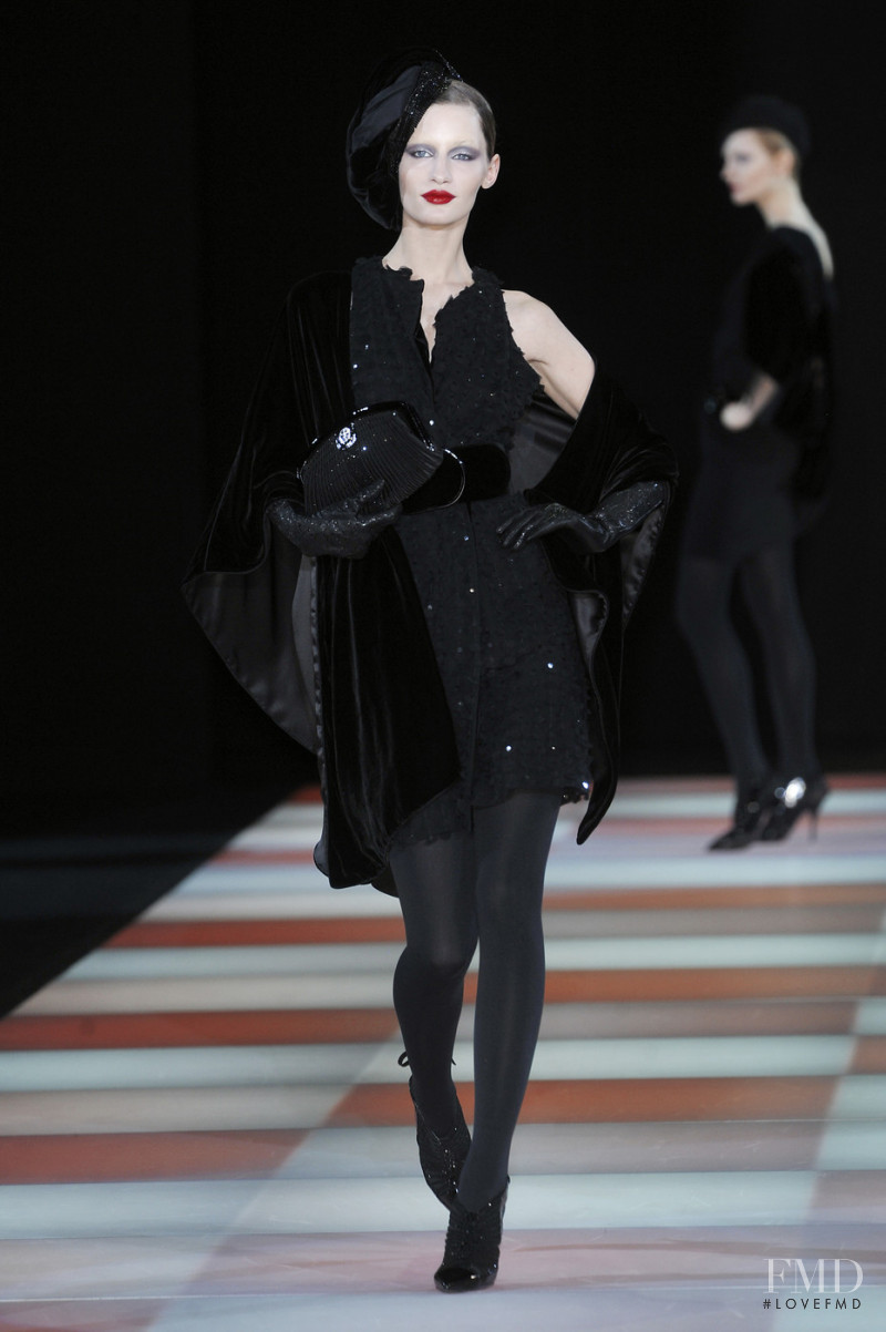 Linda Vojtova featured in  the Giorgio Armani fashion show for Autumn/Winter 2009