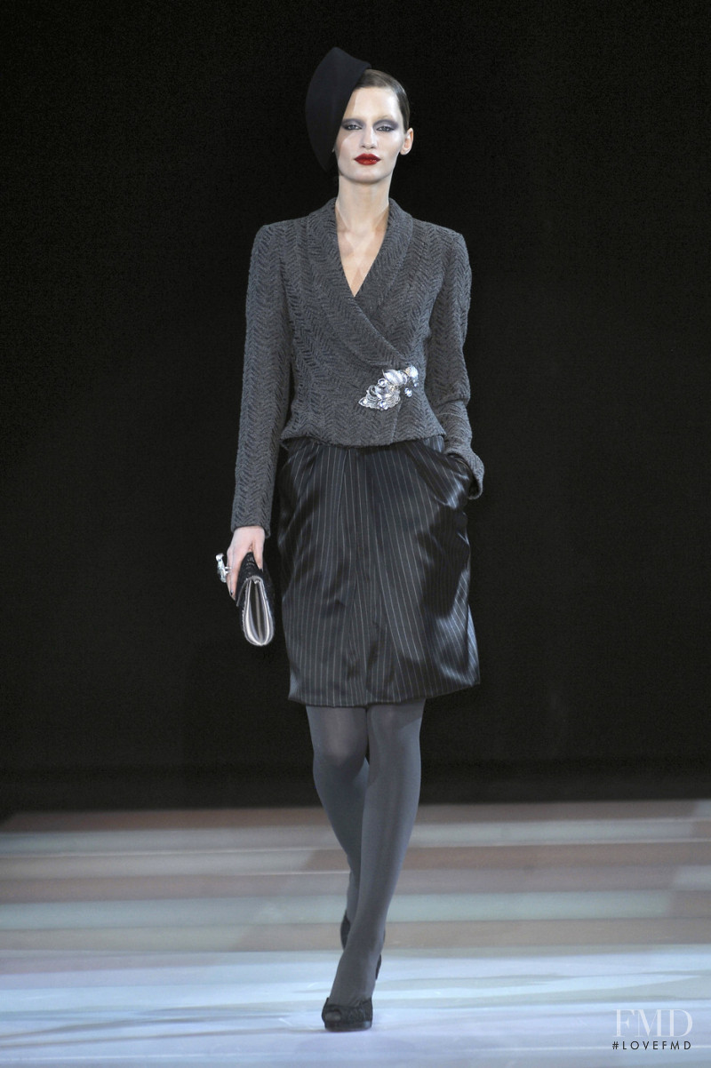 Linda Vojtova featured in  the Giorgio Armani fashion show for Autumn/Winter 2009