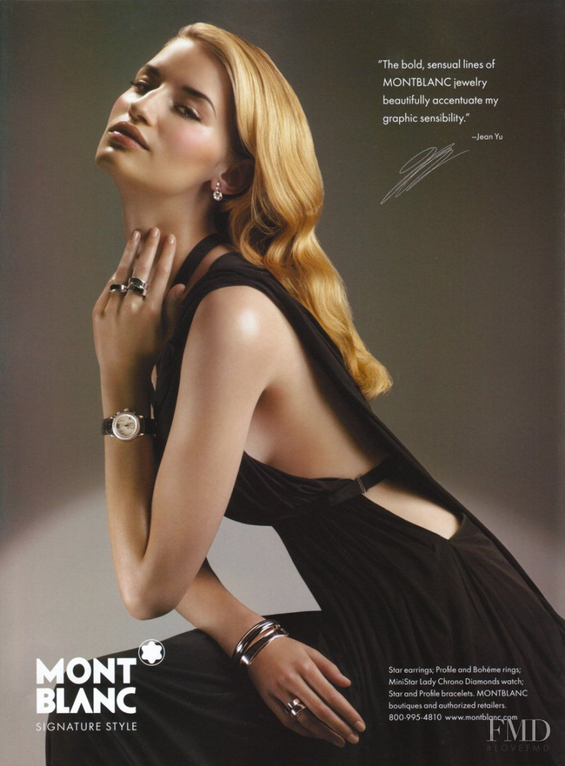 Linda Vojtova featured in  the Montblanc advertisement for Autumn/Winter 2010