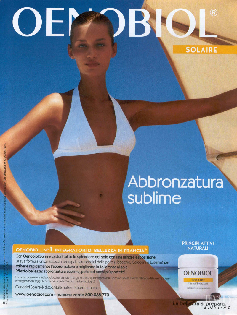 Linda Vojtova featured in  the Oenobiol advertisement for Autumn/Winter 2008