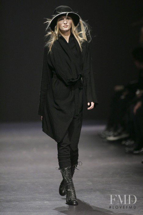Linda Vojtova featured in  the Ann Demeulemeester fashion show for Autumn/Winter 2008