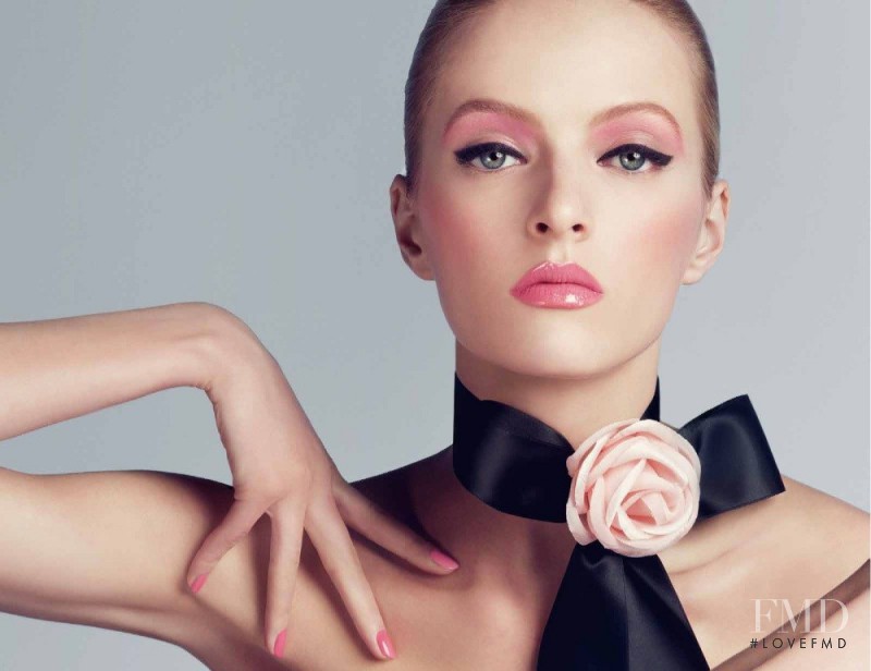 Daria Strokous featured in  the Dior Beauty Chrie Bow advertisement for Spring 2013