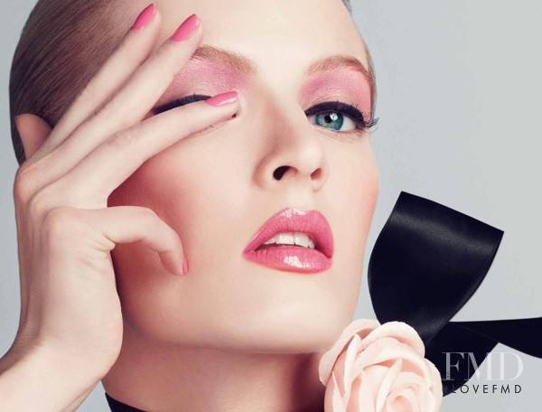 Daria Strokous featured in  the Dior Beauty Chrie Bow advertisement for Spring 2013