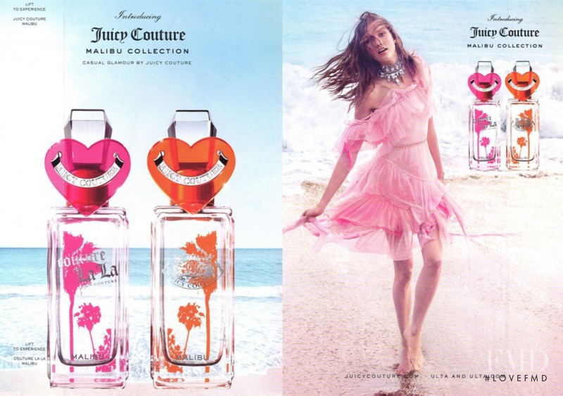 Karlie Kloss featured in  the Juicy Couture "La La" Fragrance advertisement for Spring/Summer 2013