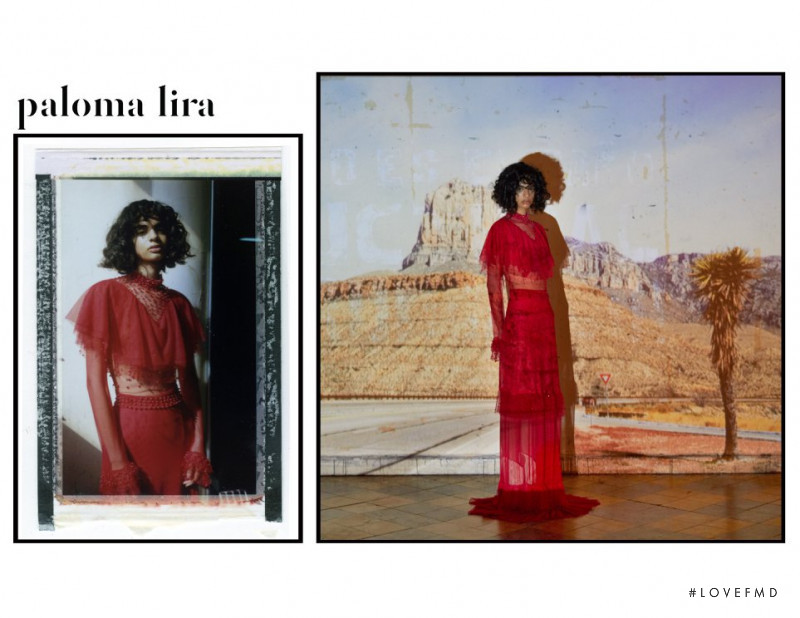 Isis Jimenez featured in  the Paloma Lira Americana advertisement for Spring/Summer 2018