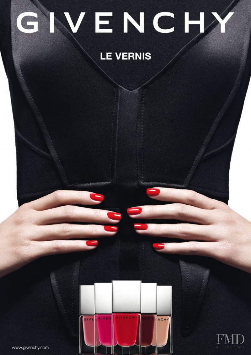Mariacarla Boscono featured in  the Givenchy Beauty Le Rouge & Le Vernis advertisement for Spring/Summer 2013