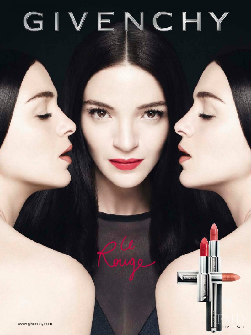 Mariacarla Boscono featured in  the Givenchy Beauty Le Rouge & Le Vernis advertisement for Spring/Summer 2013