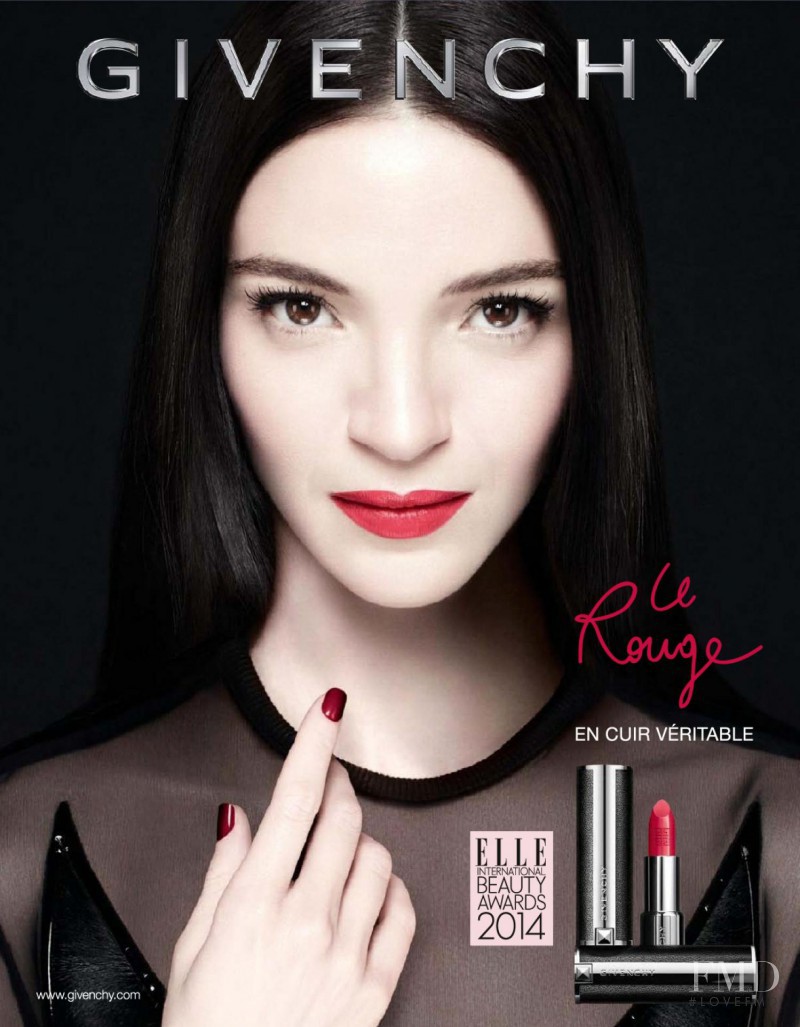 Mariacarla Boscono featured in  the Givenchy Beauty Le Rouge & Le Vernis advertisement for Spring/Summer 2013