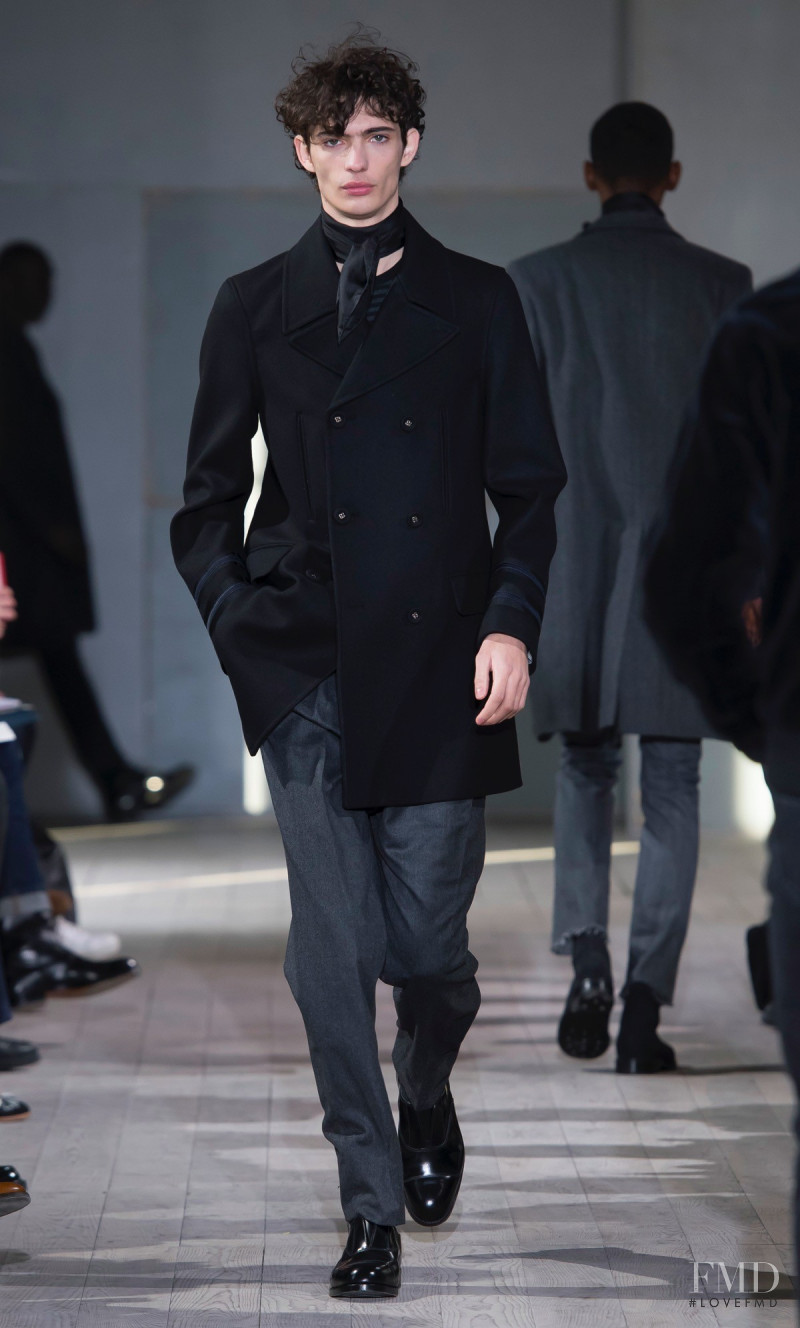 Piero Mendez featured in  the Officine Generale fashion show for Autumn/Winter 2017