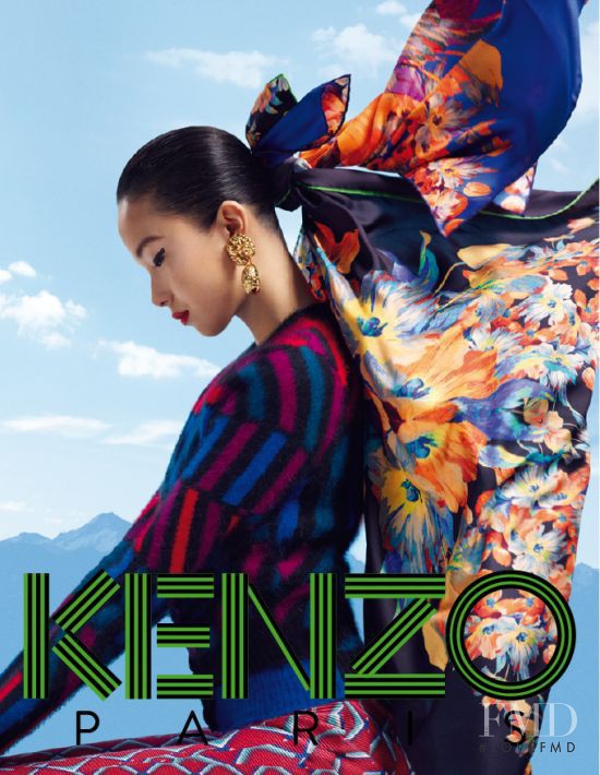 Xiao Wen Ju featured in  the Kenzo Accessories Collection advertisement for Autumn/Winter 2012