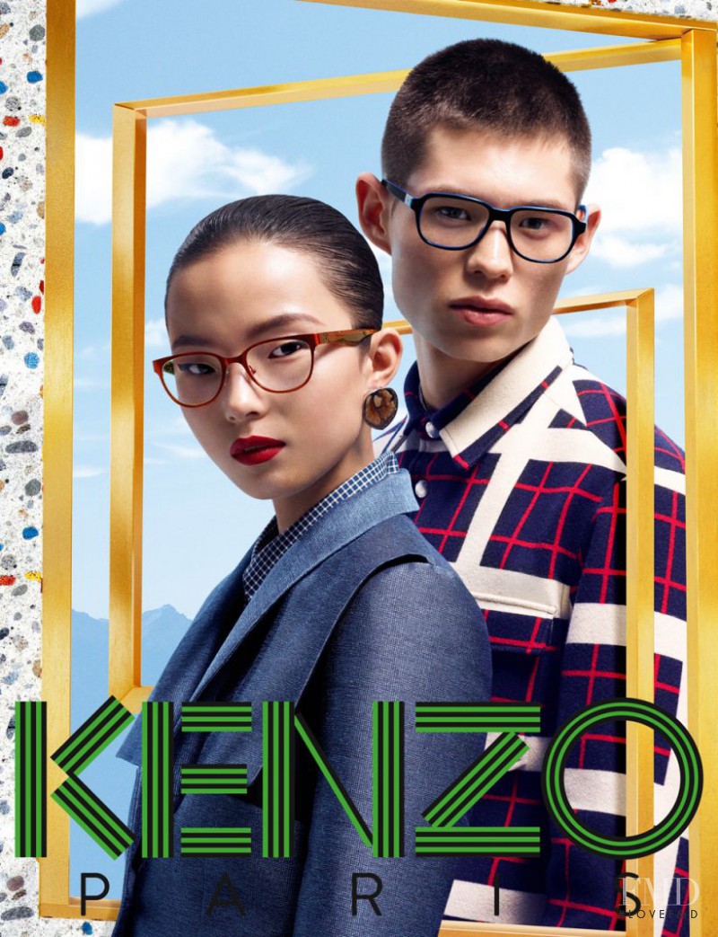 Xiao Wen Ju featured in  the Kenzo Accessories Collection advertisement for Autumn/Winter 2012