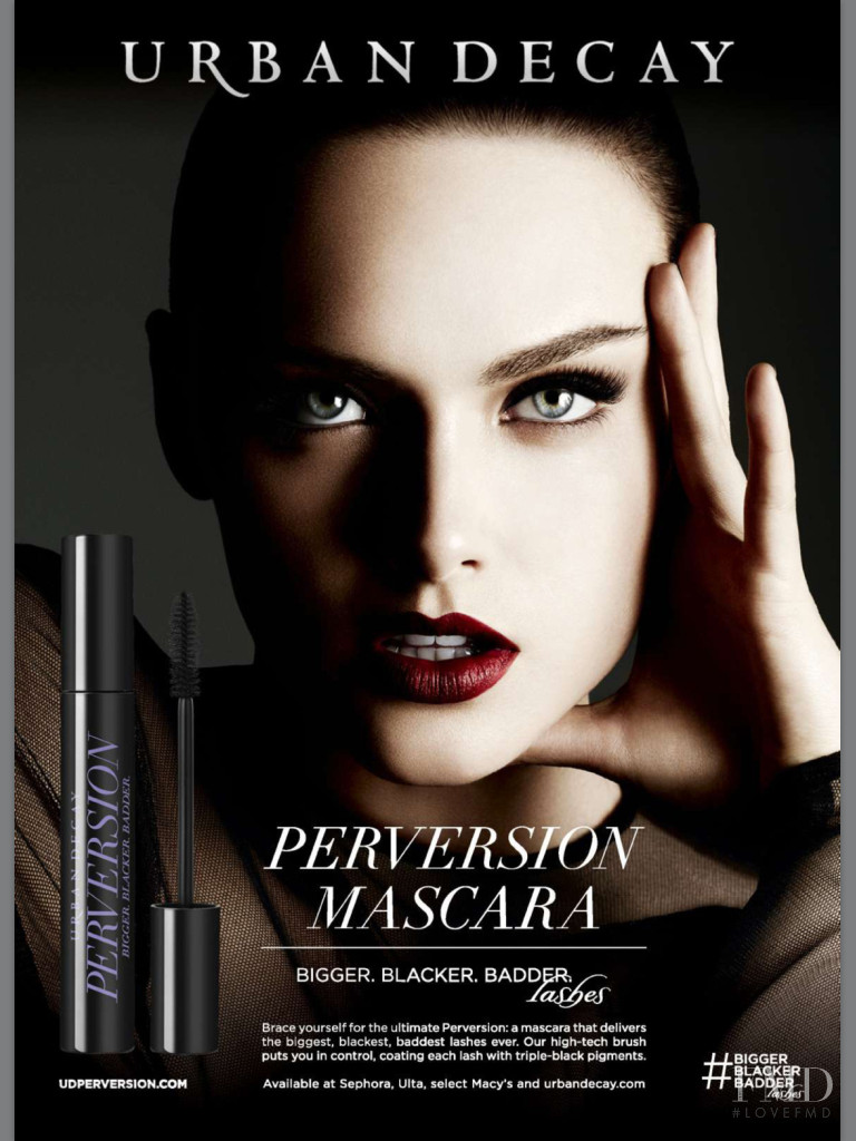 Zuzana Gregorova featured in  the Urban Decay Perversion Mascara advertisement for Spring/Summer 2015