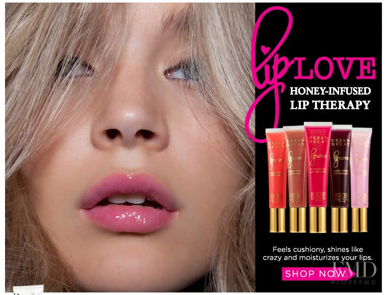 Alice Kastrup featured in  the Urban Decay Lip Love advertisement for Spring 2012