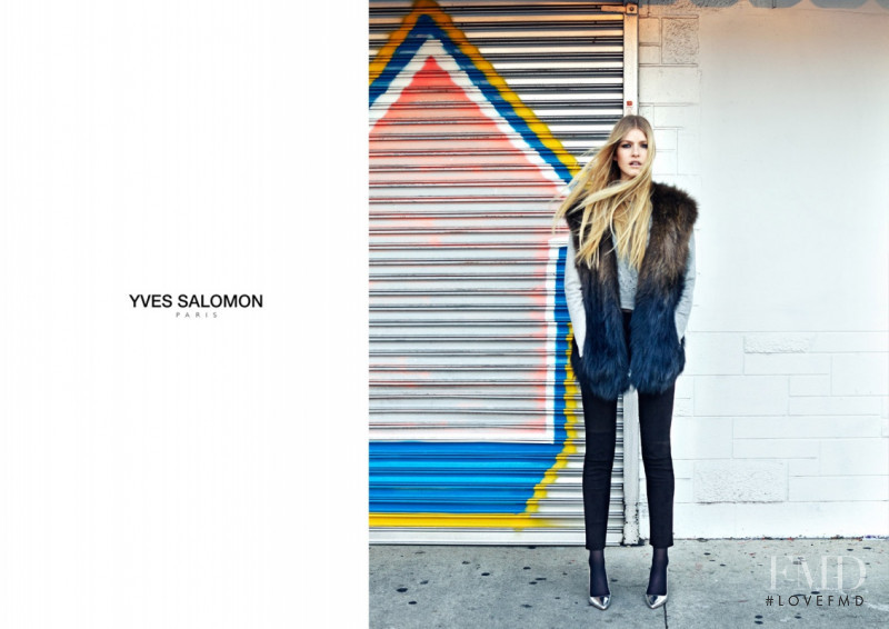 Louise Parker featured in  the Yves Salomon advertisement for Autumn/Winter 2013
