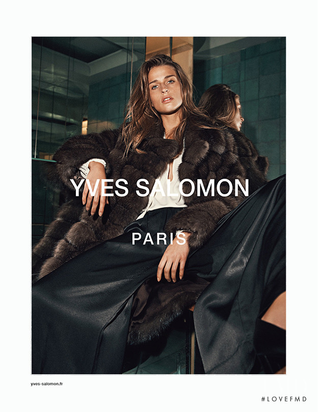 Regitze Harregaard Christensen featured in  the Yves Salomon advertisement for Autumn/Winter 2017