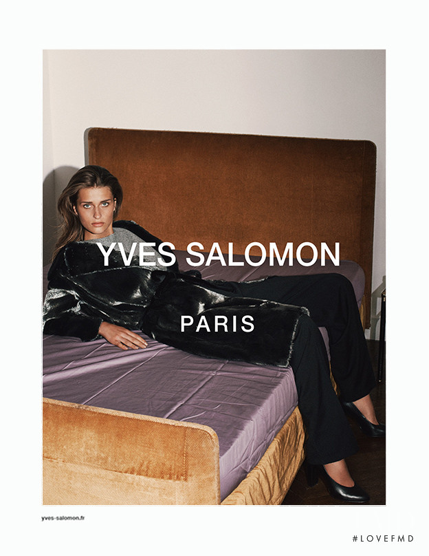 Regitze Harregaard Christensen featured in  the Yves Salomon advertisement for Autumn/Winter 2017