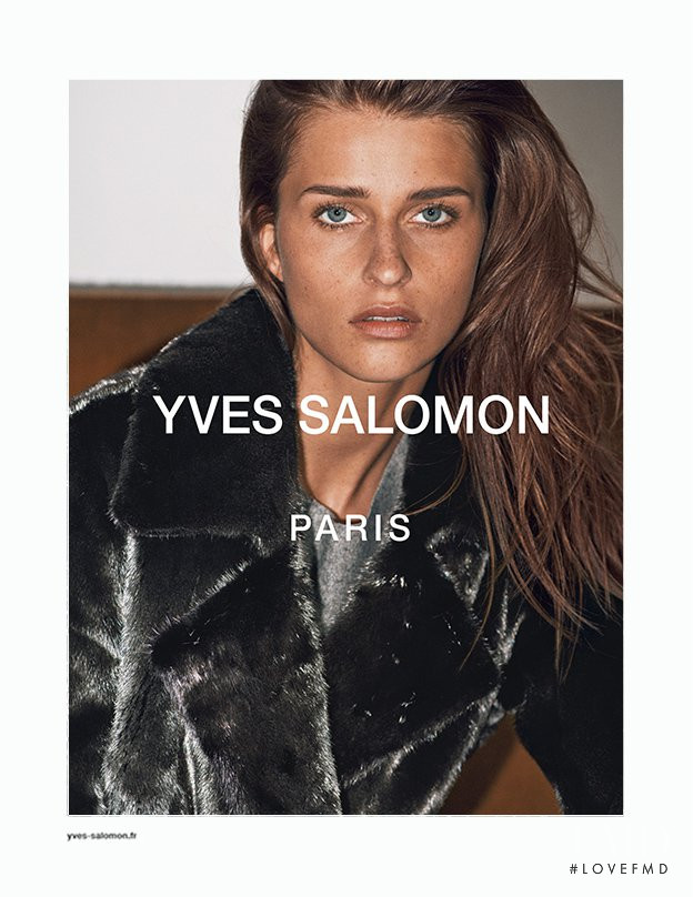 Regitze Harregaard Christensen featured in  the Yves Salomon advertisement for Autumn/Winter 2017