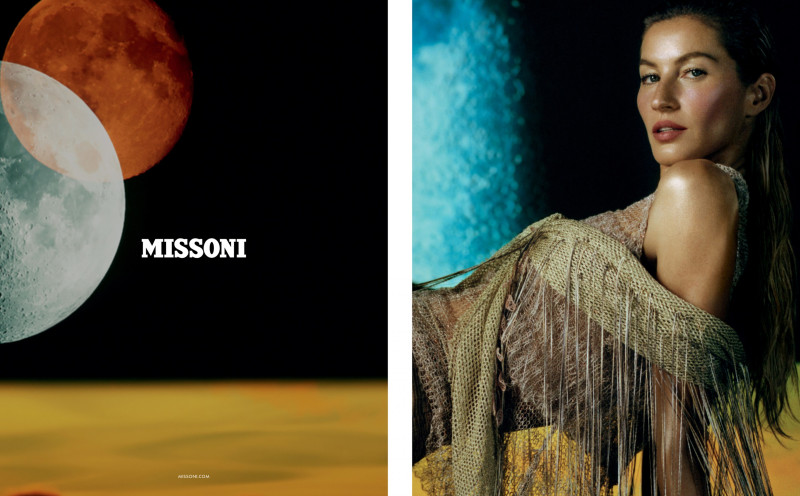 Gisele Bundchen featured in  the Missoni advertisement for Spring/Summer 2019