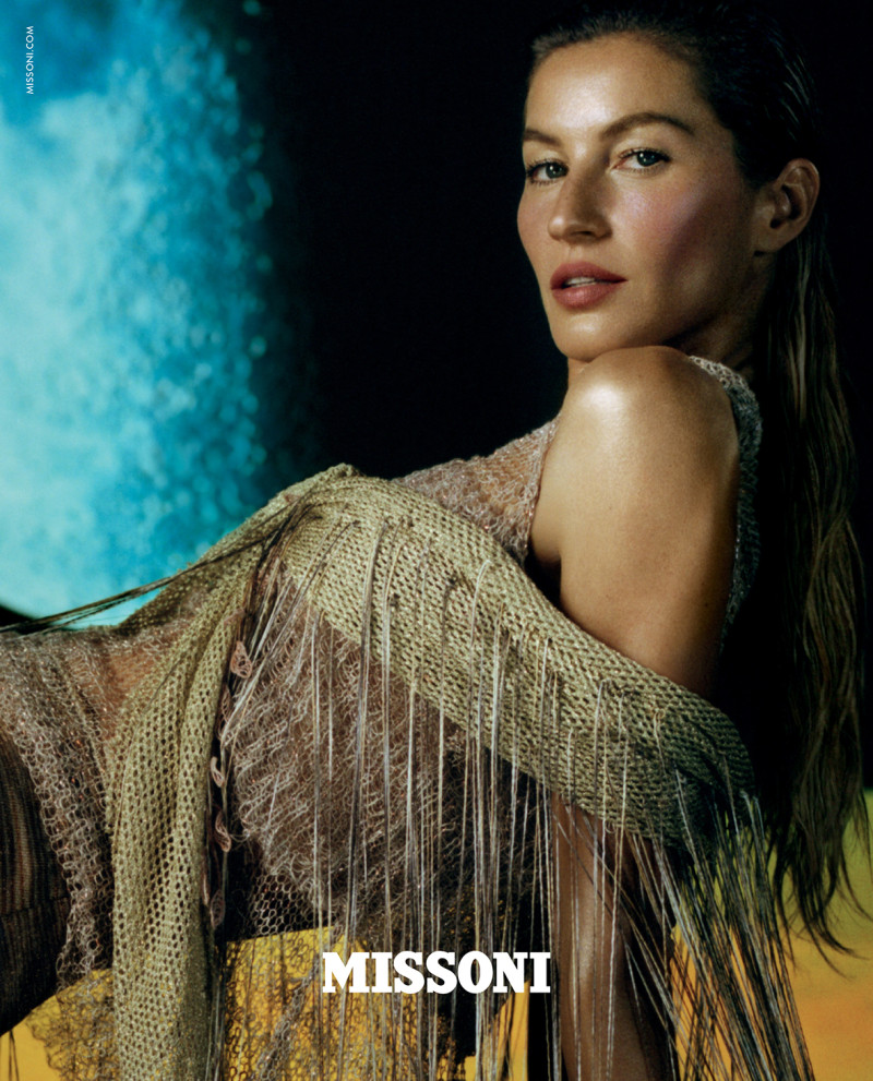 Gisele Bundchen featured in  the Missoni advertisement for Spring/Summer 2019