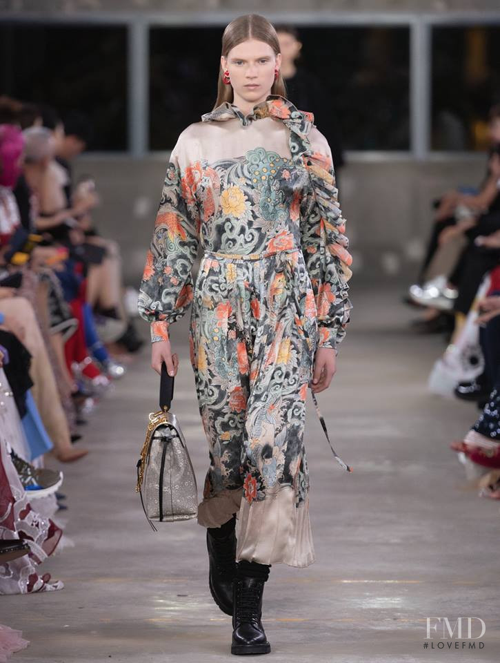 Sara Eirud featured in  the Valentino fashion show for Pre-Fall 2019