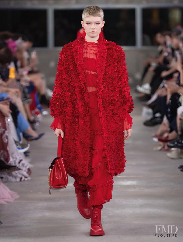 Maike Inga featured in  the Valentino fashion show for Pre-Fall 2019