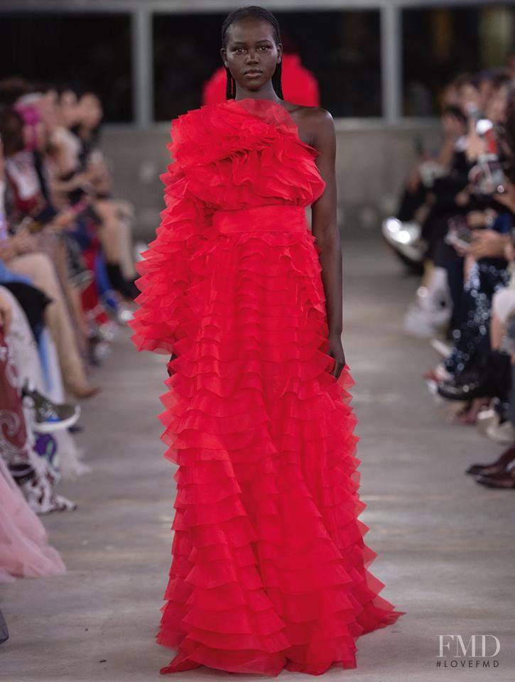 Adut Akech Bior featured in  the Valentino fashion show for Pre-Fall 2019