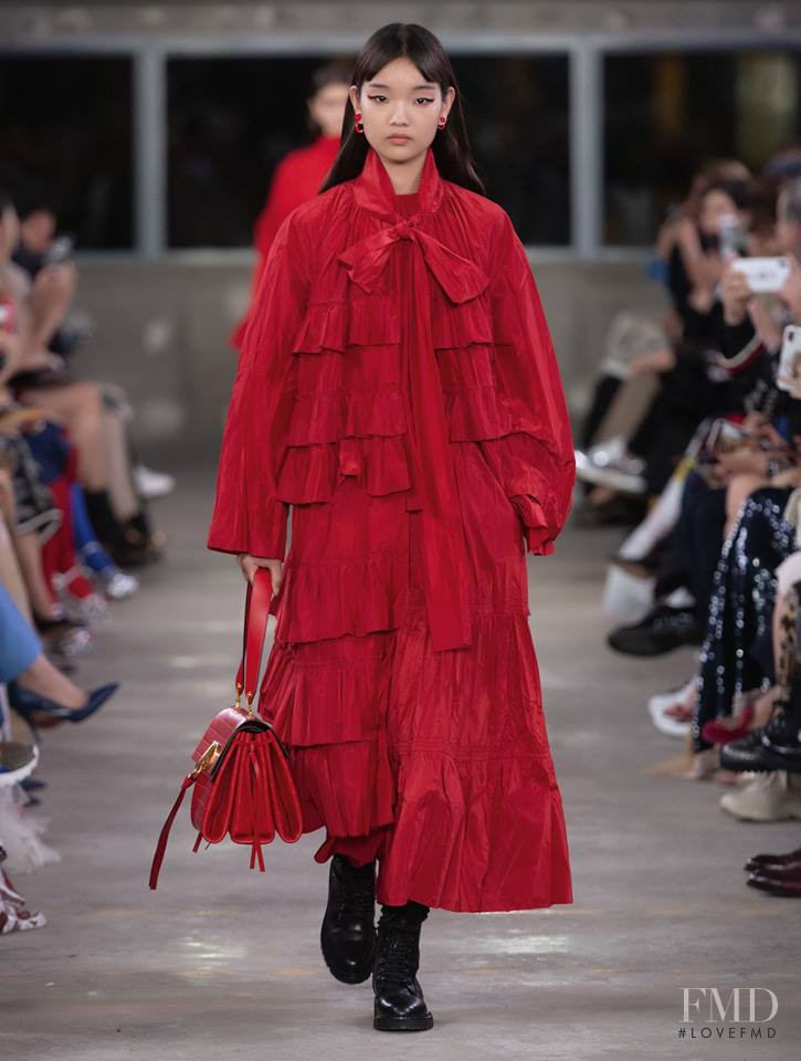Youn Bomi featured in  the Valentino fashion show for Pre-Fall 2019
