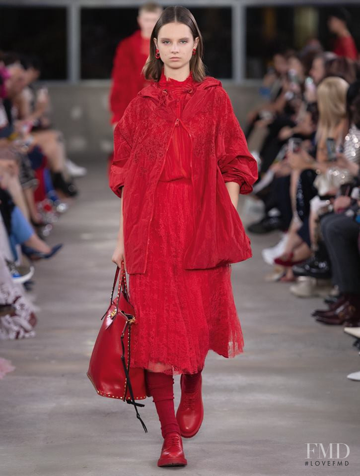 Giselle Norman featured in  the Valentino fashion show for Pre-Fall 2019