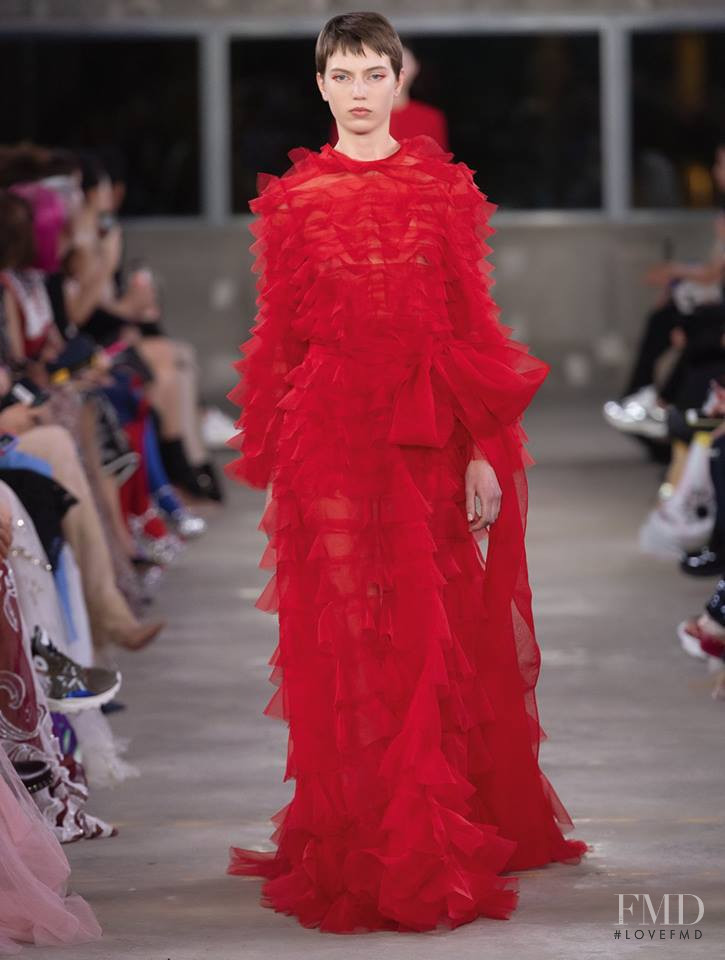Nikki Tissen featured in  the Valentino fashion show for Pre-Fall 2019